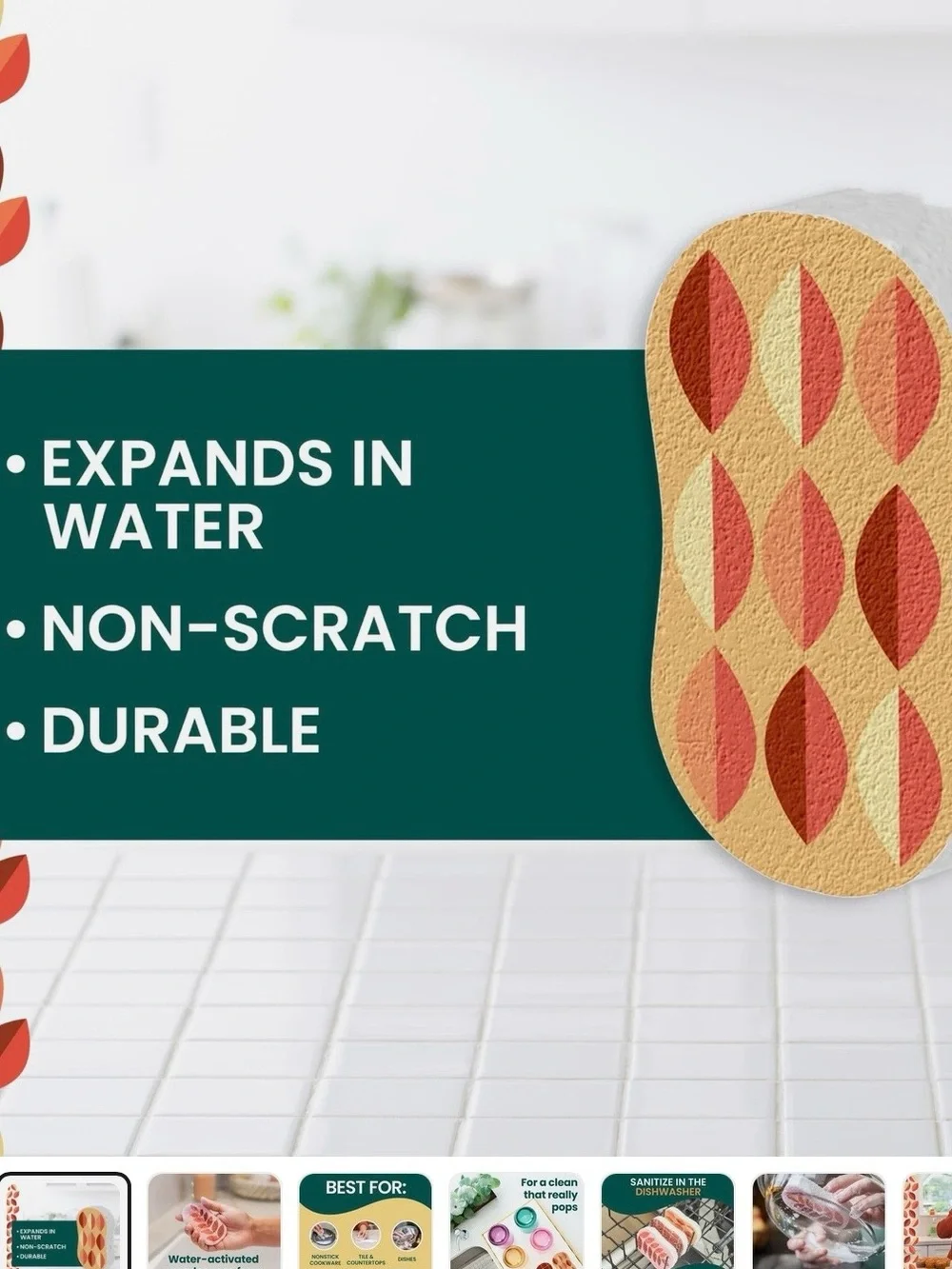 Absorbent Expandable Bath Sponge - 3 NWT